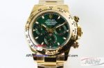 New AR Factory Rolex 904L Green Dial Daytona Gold Replica Watches For Sale